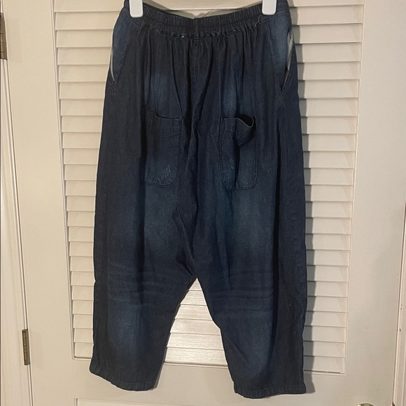 Monthorigin High Rise Drop Crotch Distressed Denim Jeans - Picture 9 of 16